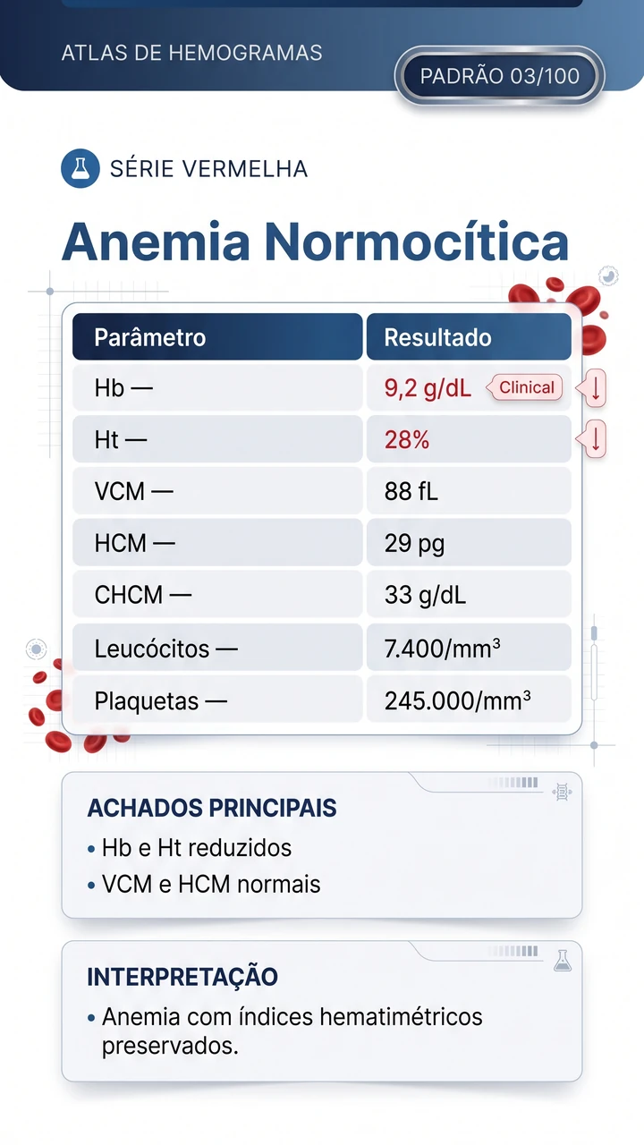 Padrão 03: anemia normocítica