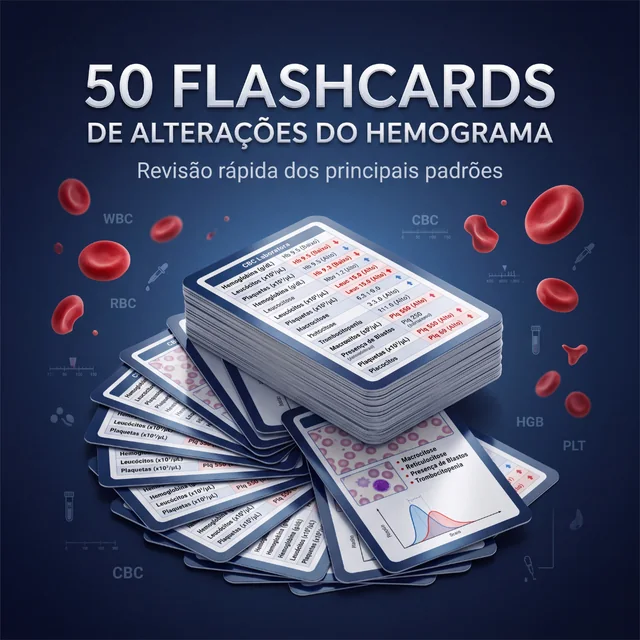 50 Flashcards de alterações do hemograma