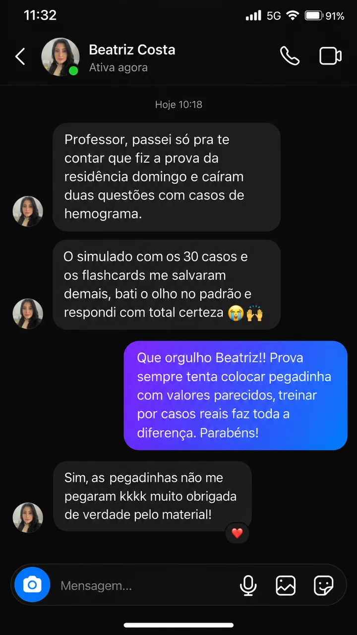 Aluna conta que passou na prova de residência usando o simulado e os flashcards