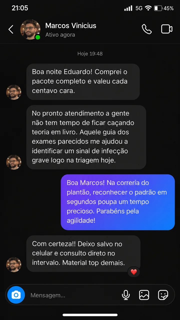 Aluno conta que identificou sinal de infecção grave na triagem do pronto atendimento